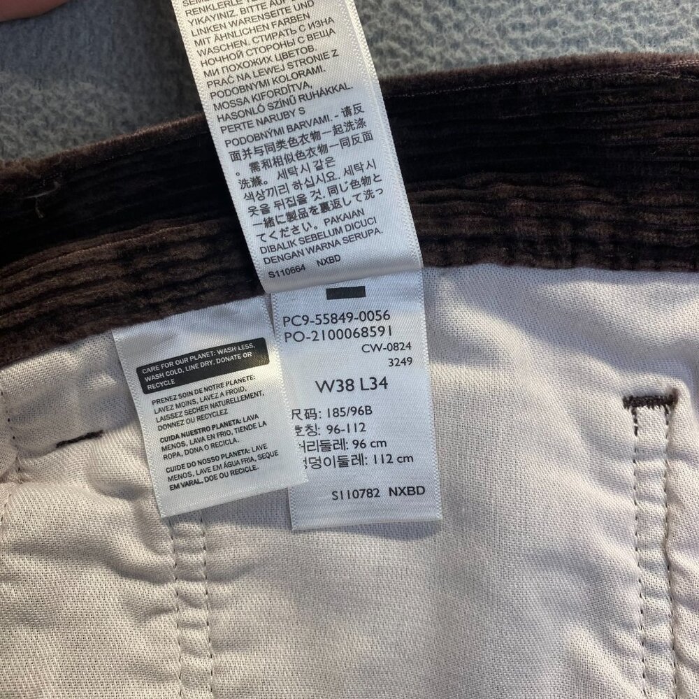 Levis 568 Loose Straight Carpenter Pants Brown Corduroy Workwear Size 38x34 - Picture 11 of 16